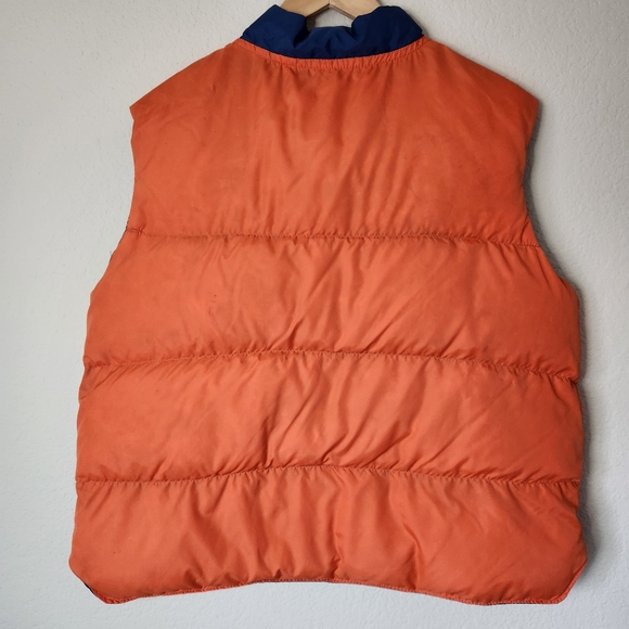 Men's Blue & Orange Reversible Puffer Vest Size L - Picture 4 of 12